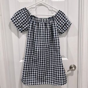 Purple Snow off shoulder dress